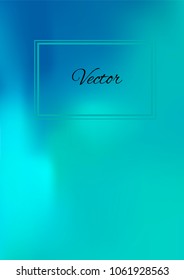 A4 Stylish Cover with Smooth Blue and Green Gradient Background and Text