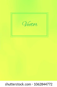 A4 Stylish Cover with Smooth Blue, Green and Yellow Gradient Background and Text