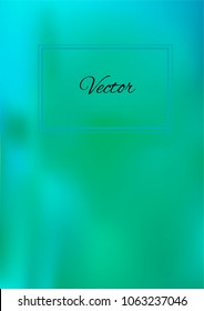A4 Stylish Cover with Smooth Blue and Green Gradient Background and Text