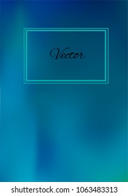 A4 Stylish Cover with Smooth Blue and Green Gradient Background and Text