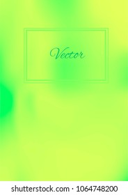 A4 Stylish Cover with Smooth Blue, Green and Yellow Gradient Background and Text