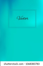 A4 Stylish Cover with Smooth Blue and Green Gradient Background and Text