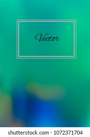 A4 Stylish Cover with Smooth Blue, Green, Pink and Brown Gradient Background and Text