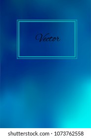 A4 Stylish Cover with Smooth Blue and Green Gradient Background and Text