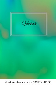 A4 Stylish Cover with Smooth Blue, Green, Pink and Brown Gradient Background and Text