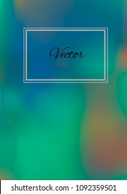 A4 Stylish Cover with Smooth Blue, Green, Pink and Brown Gradient Background and Text