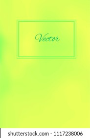A4 Stylish Cover with Smooth Blue, Green and Yellow Gradient Background and Text