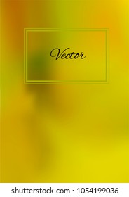 A4 Stylish Cover with Smooth Green, Yellow and Orange Gradient Background and Text