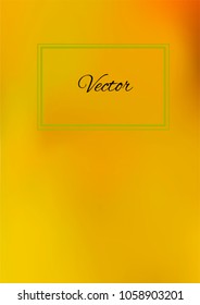 A4 Stylish Cover with Smooth Green, Yellow and Orange Gradient Background and Text