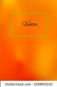 A4 Stylish Cover with Smooth Green, Yellow and Orange Gradient Background and Text