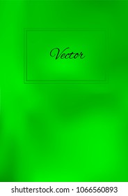 A4 Stylish Cover with Smooth Green Gradient Background and Text