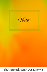 A4 Stylish Cover with Smooth Green, Yellow and Orange Gradient Background and Text