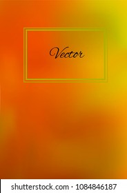 A4 Stylish Cover with Smooth Green, Yellow and Orange Gradient Background and Text