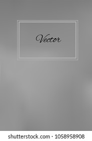 A4 Stylish Cover with Smooth Grey Gradient Background and Text