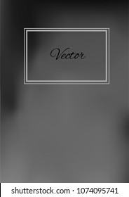 A4 Stylish Cover with Smooth Grey Gradient Background and Text