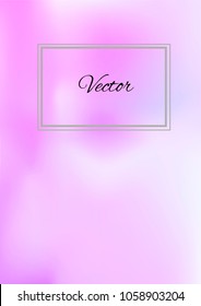 A4 Stylish Cover with Smooth Violet, Blue and Pink Gradient Background and Text