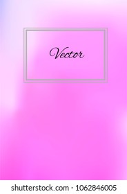 A4 Stylish Cover with Smooth Violet, Blue and Pink Gradient Background and Text