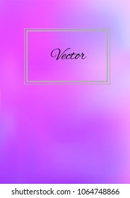 A4 Stylish Cover with Smooth Violet, Blue and Pink Gradient Background and Text