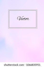 A4 Stylish Cover with Smooth Violet, Blue and Pink Gradient Background and Text