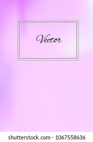 A4 Stylish Cover with Smooth Violet, Blue and Pink Gradient Background and Text