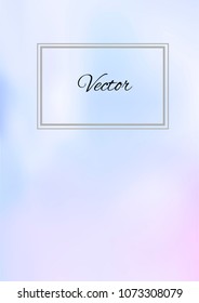 A4 Stylish Cover with Smooth Violet, Blue and Pink Gradient Background and Text