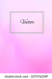 A4 Stylish Cover with Smooth Violet, Blue and Pink Gradient Background and Text