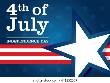 A4 template for 4th of July, the United States of America Independence Day celebration, can be used as poster, banner or flyer design. CMYK colors.