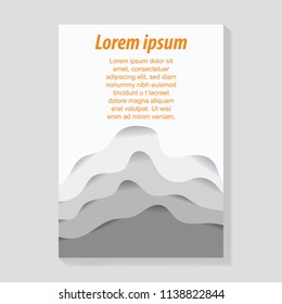 A4 template background vector modern posters, banners, flyers, abstract design branding advertising paper cut cover illustration emblem isolated 3D 