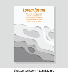 A4 template background vector modern posters, banners, flyers, abstract design branding advertising paper cut cover illustration emblem isolated 3D 