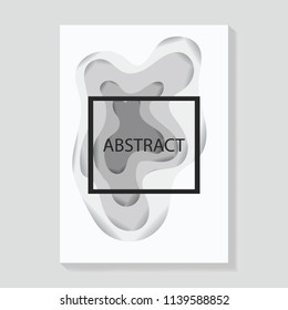 A4 template background vector modern posters, banners, flyers, abstract design branding advertising paper cut cover illustration emblem isolated 3D 