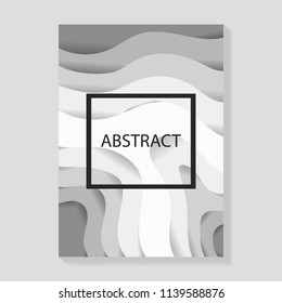 A4 template background vector modern posters, banners, flyers, abstract design branding advertising paper cut cover illustration emblem isolated 3D 