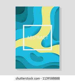 A4 template background vector modern posters, banners, flyers, abstract design branding advertising paper cut cover illustration emblem isolated 3D 