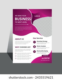 A4 template for business brochure and flyer creation. Illustration in vector format