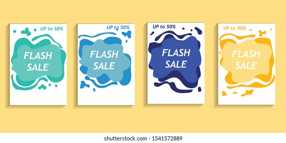 A4 template fluid color graphic banner vector,Can use insert text for brand,flash sale design brochure page,vector illustration.