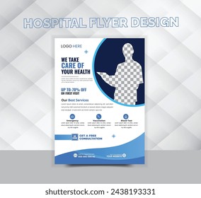 A4 template flyer for business and medical sectors