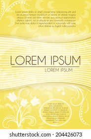 A4 template orange brochure vertical portrait vector