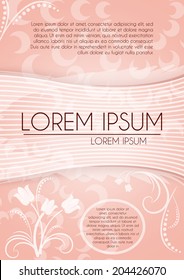 A4 template pink brochure vertical portrait vector