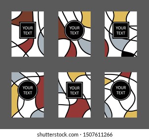 A4 templates, set of abstract modern art themed layouts for cover design, magazine, flyer, poster or invitation