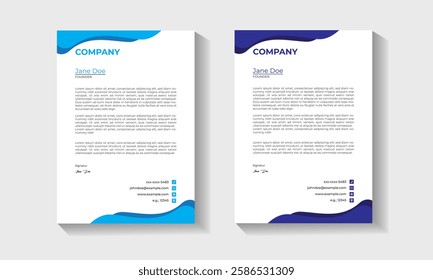 A4 Unique Letterhead Template design.