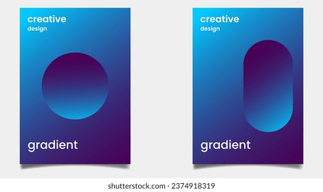 A4 Unique modern A4 abstract. Perfect for flyer, magazine, cover. Blue and purple gradients.