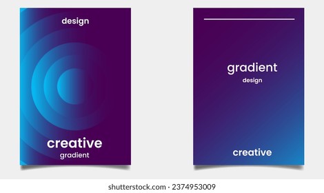 A4 Unique modern A4 abstract. Perfect for flyer, magazine, cover. Blue gradients. Modern design.