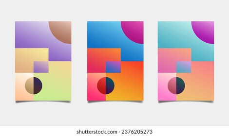 A4 Unique modern gradient cover design. Art cover design. Perfect for your cover, book, poster, advertising.