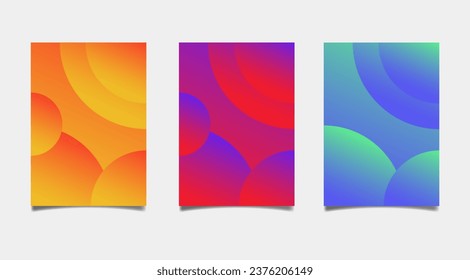 A4 Unique modern gradient cover design. Art cover design. Perfect for your cover, book, poster, advertising.