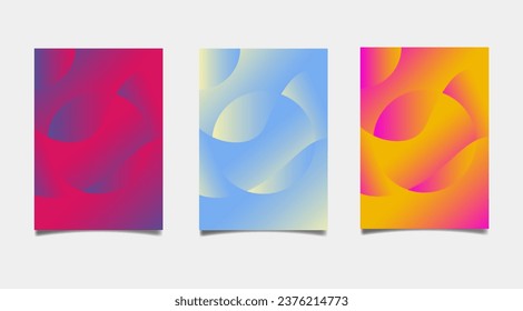 A4 Unique modern gradient cover design. Art cover design. Perfect for your cover, book, poster, advertising.