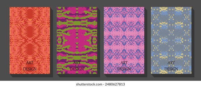 A4 Vector design layout template poster collection. Company identity brochure template. 