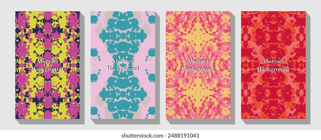 A4 Vector design layout template poster collection. Template of Old frames. Art Deco Brochure design.