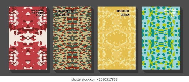 A4 Vector design layout template poster collection. Template of Old frames. Art Deco Brochure design.