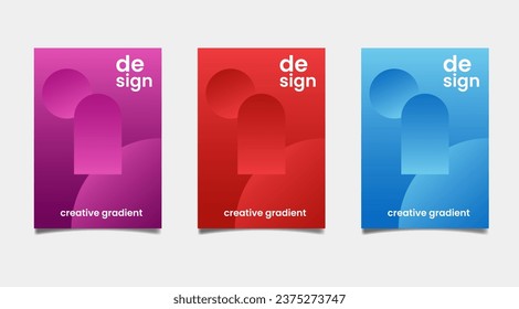 A4 vector illustration of gradient background. Purple, red, and blue gradients. Perfect for flyer, web, poster template.