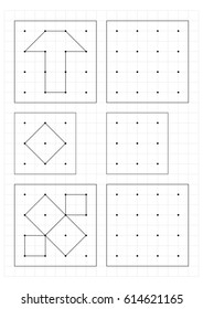 A4 worksheet for preschool kids. Practicing motor skills, improving skills tasks. Complete the pattern worksheet, vector. 