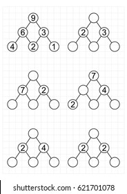 A4 worksheet for preschool kids.Tasks for addition (counting) for preschool kids, children - vector